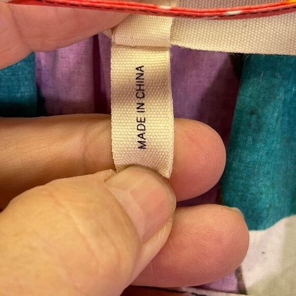 Mara Hoffman Multicolor Sara Printed Puff Sleeve Cotton Poplin Midi Dress Sz XXS - Picture 6 of 12